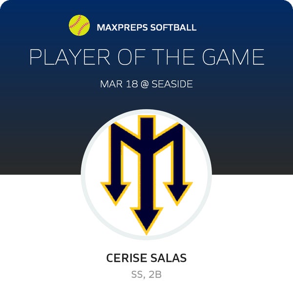 #3 CERISE SALAS Player of the Game badge