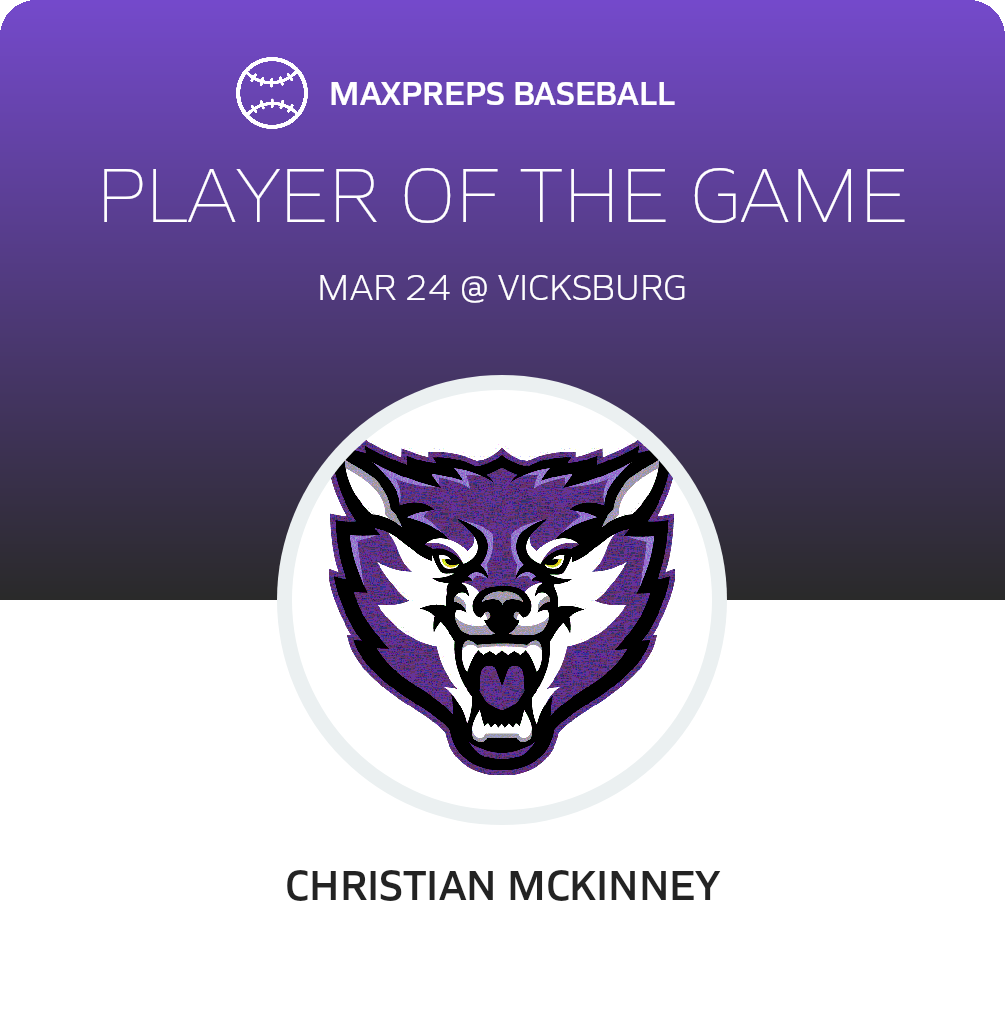#25 Christian McKinney Player of the Game badge