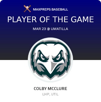 #12 Colby McClure Player of the Game badge
