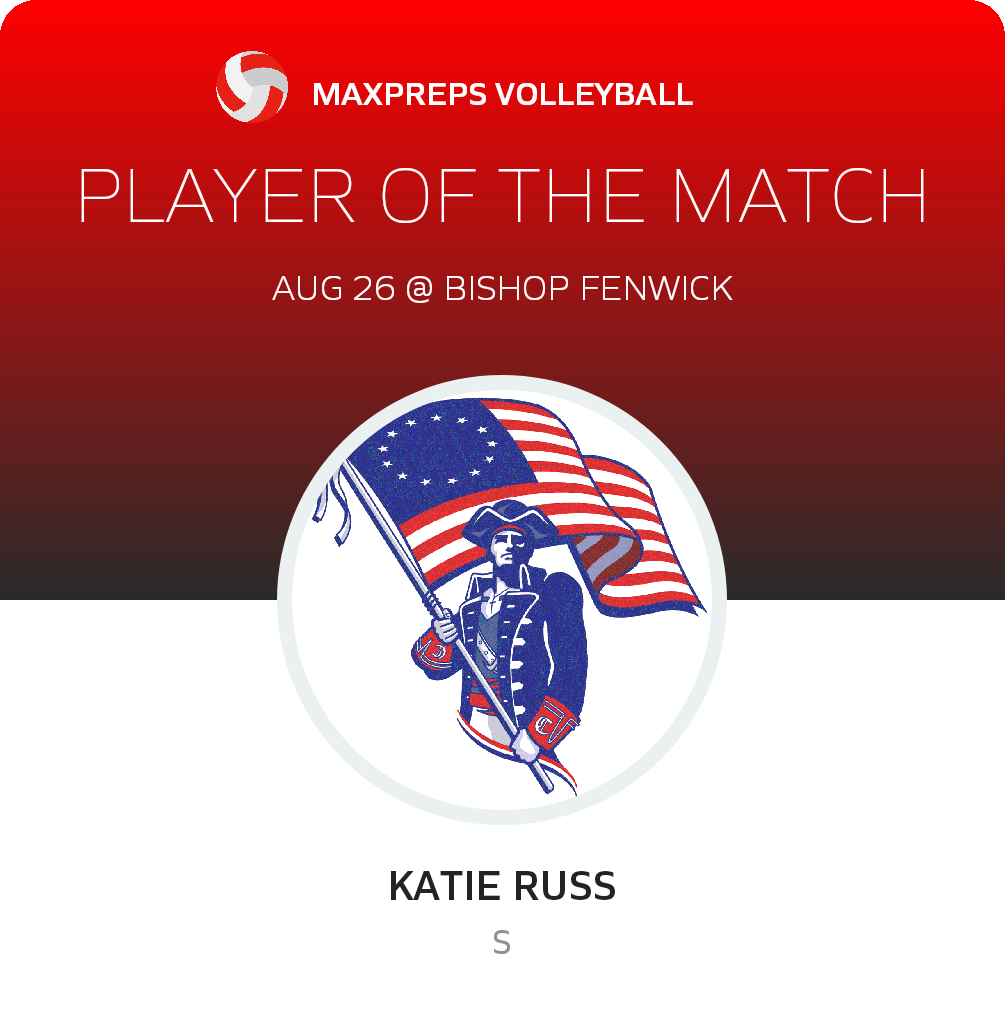 #14 Katie Russ Player of the Game badge