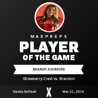 #10 Brandy Ashmore Player of the Game badge
