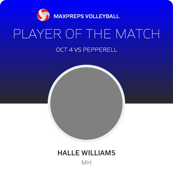#3 Halle Williams Player of the Game badge