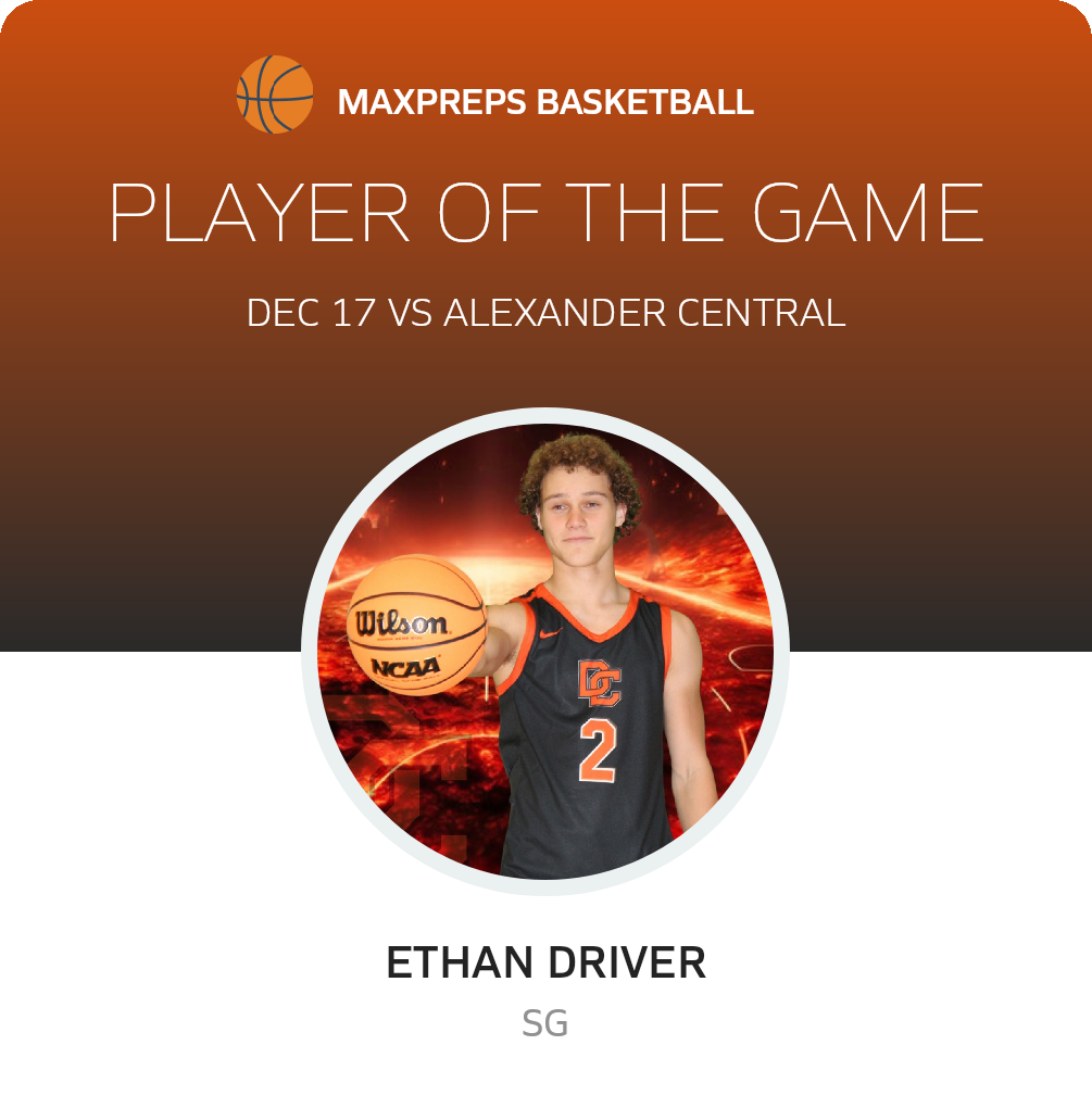 #2 Ethan Driver Player of the Game badge