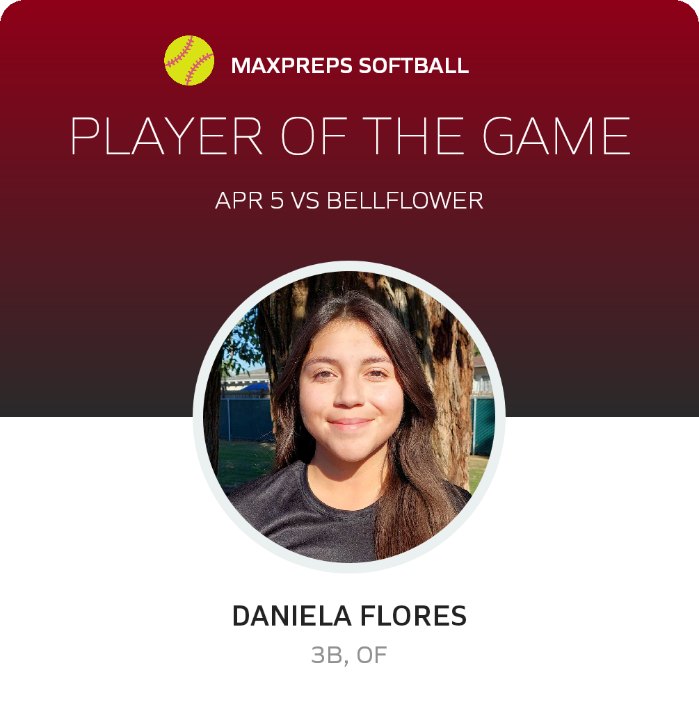 #24 Daniela Flores Player of the Game badge