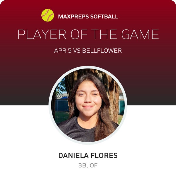 #24 Daniela Flores Player of the Game badge