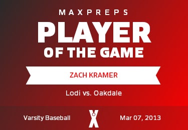 #10 Zach Kramer Player of the Game badge