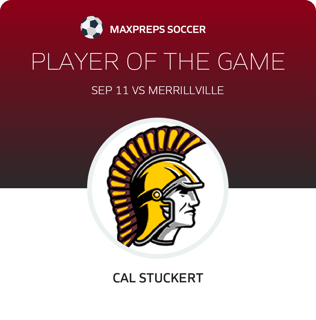 #26 Cal Stuckert Player of the Game badge
