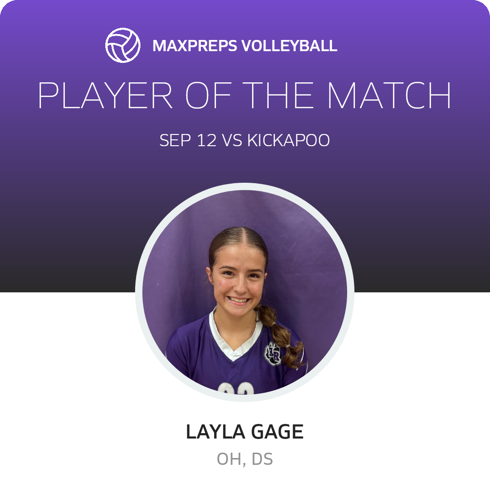 #23 Layla Gage Player of the Game badge