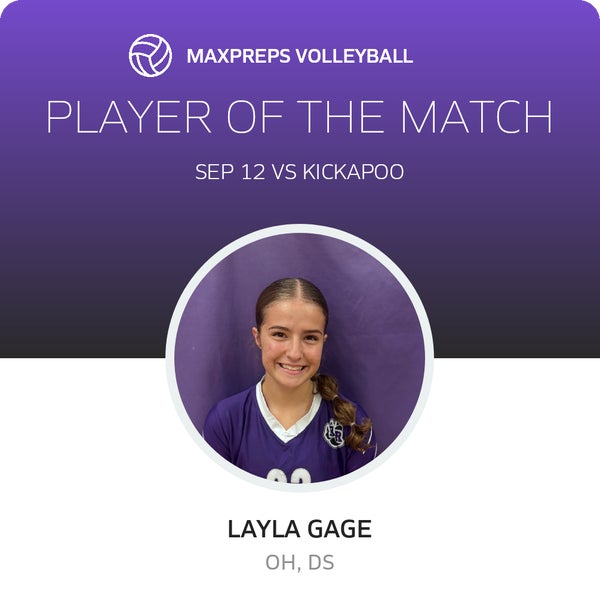 #23 Layla Gage Player of the Game badge