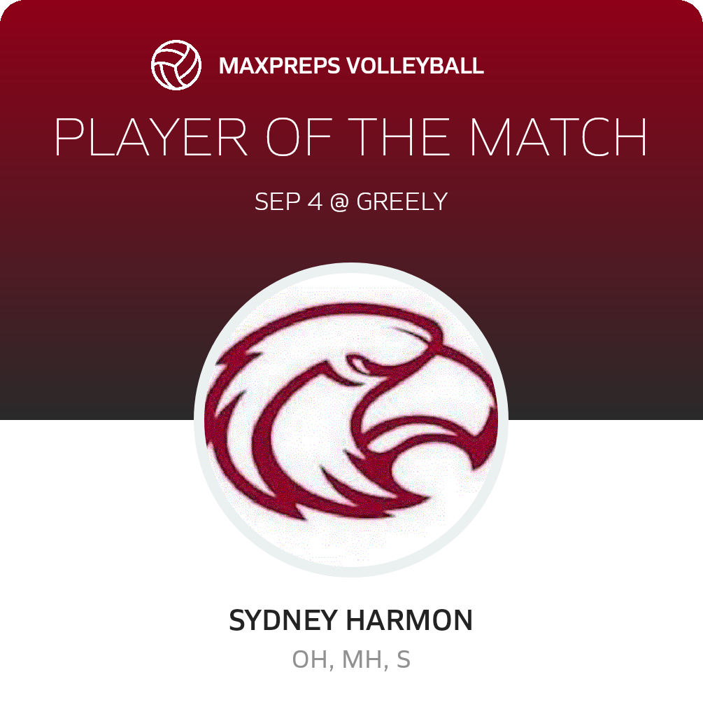 #28 Sydney Harmon Player of the Game badge