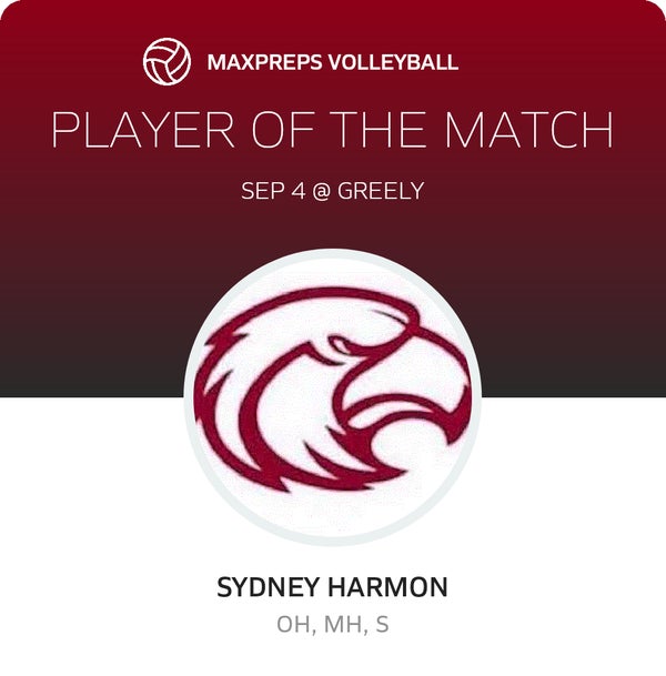 #28 Sydney Harmon Player of the Game badge