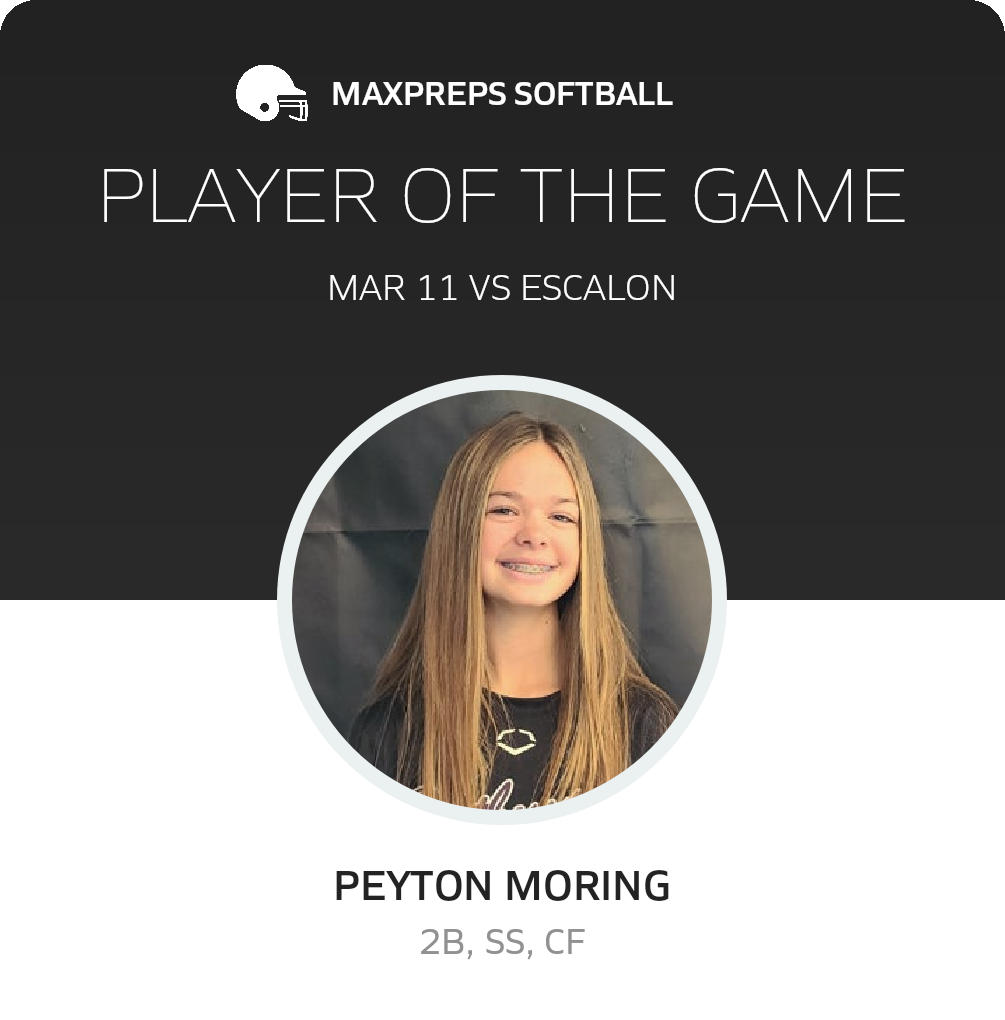#3 Peyton Moring Player of the Game badge