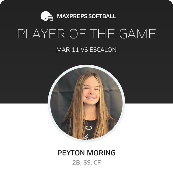 #3 Peyton Moring Player of the Game badge