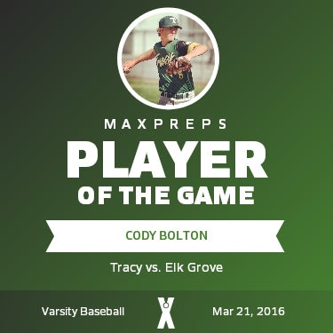 #8 Cody Bolton Player of the Game badge