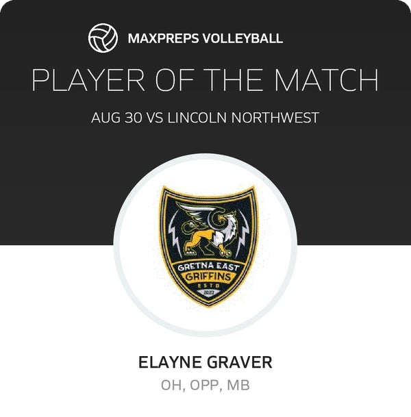 #15 Elayne Graver Player of the Game badge