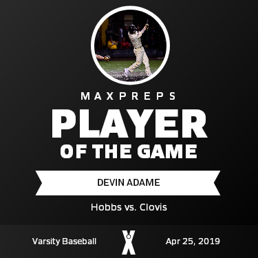 #9 Devin Adame Player of the Game badge