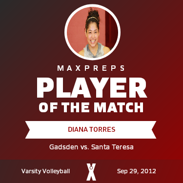 #3 DIANA TORRES Player of the Game badge