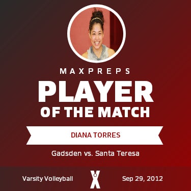 #3 DIANA TORRES Player of the Game badge