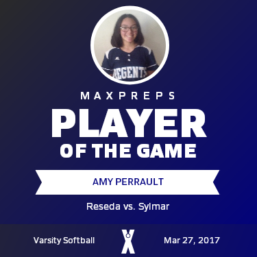 #14 Amy Perrault Player of the Game badge