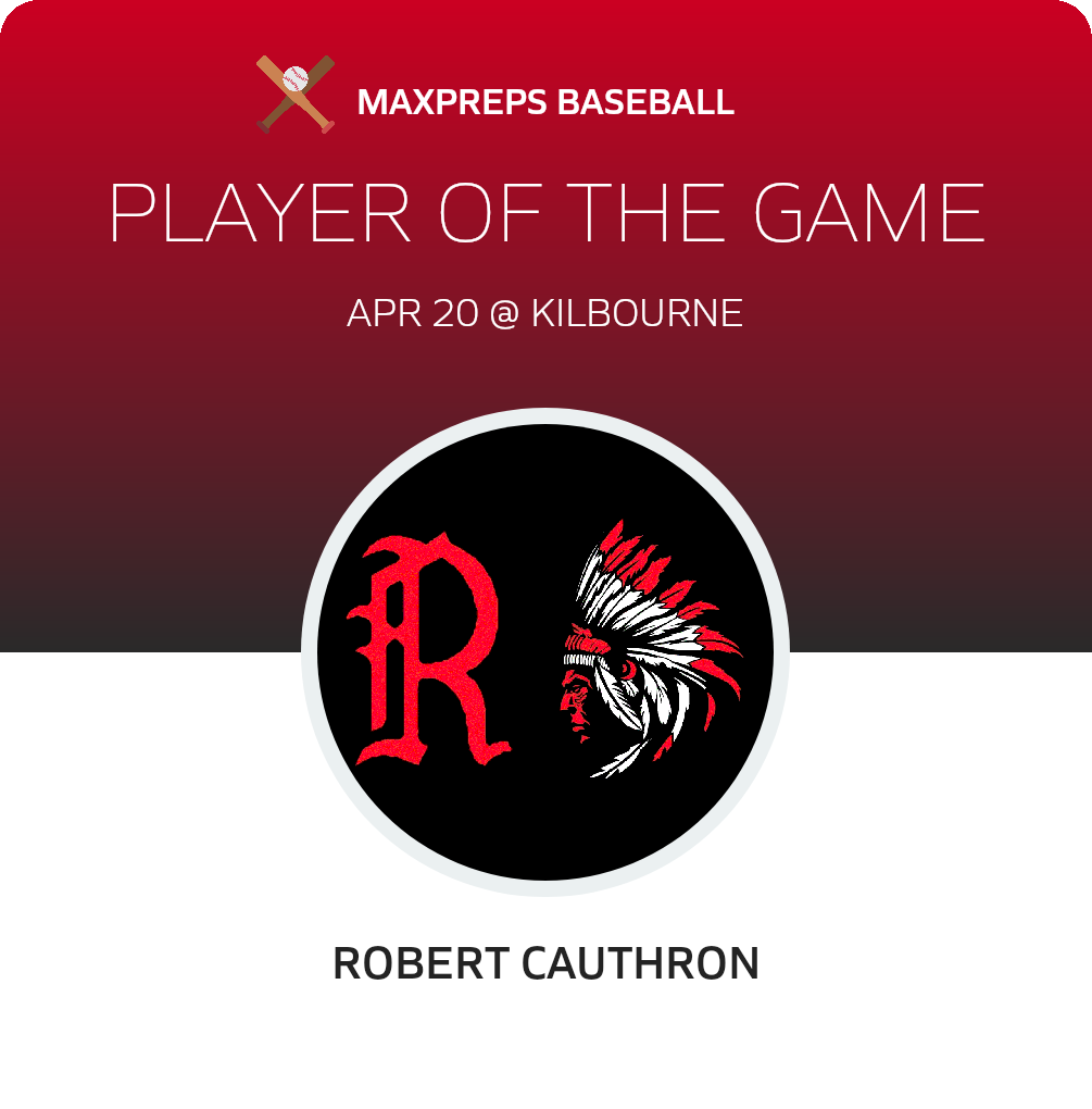 #1 Robert Cauthron Player of the Game badge