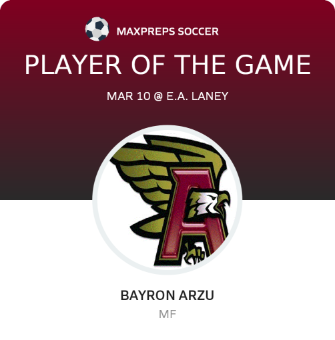 #10 Bayron Arzu Player of the Game badge