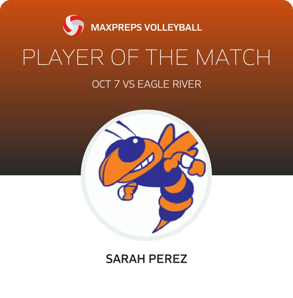 #13 Sarah Perez Player of the Game badge