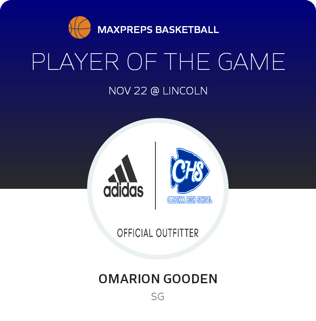#3 Omarion Gooden Player of the Game badge