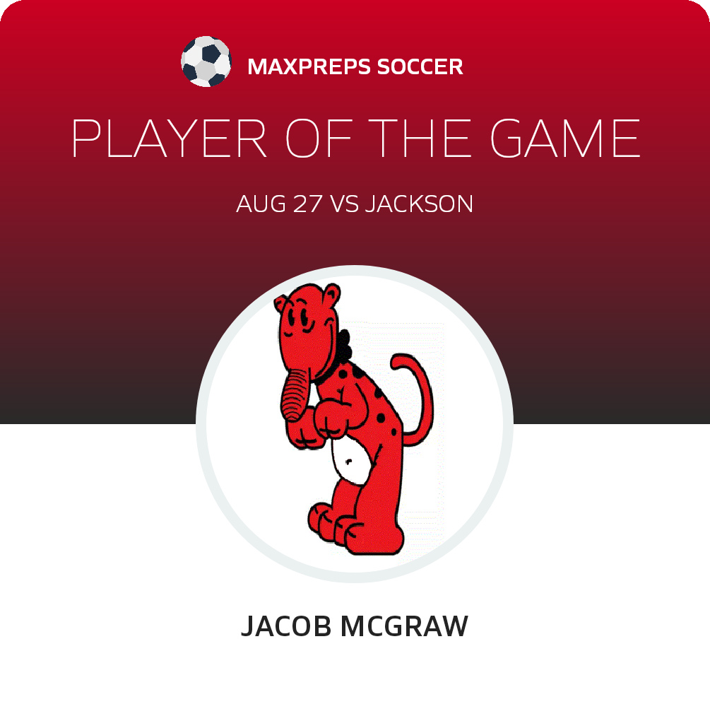 #14 Jacob McGraw Player of the Game badge