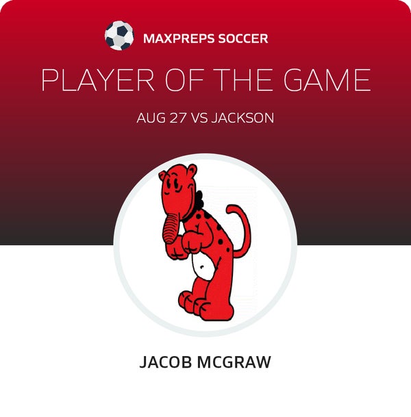#14 Jacob McGraw Player of the Game badge