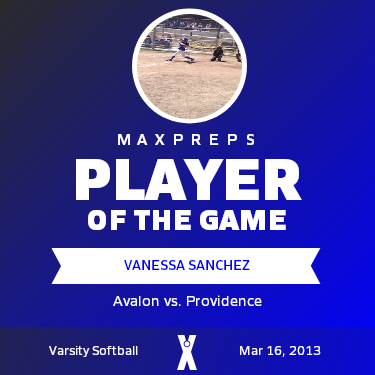 #13 Vanessa Sanchez Player of the Game badge