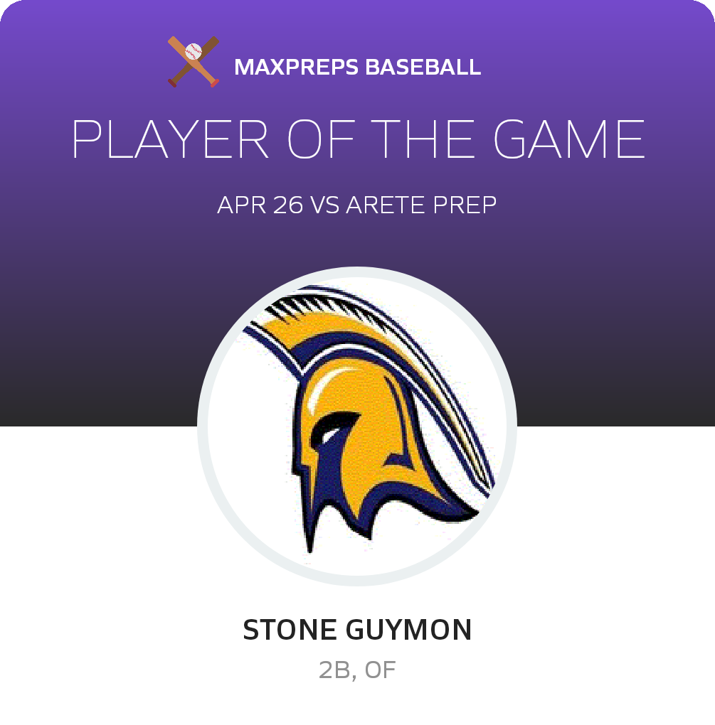#1 Stone Guymon Player of the Game badge