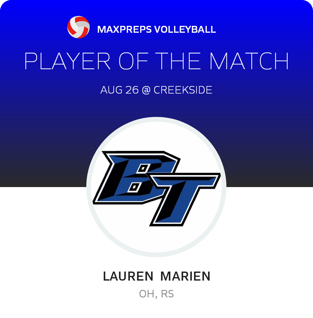 #6 Lauren  Marien Player of the Game badge
