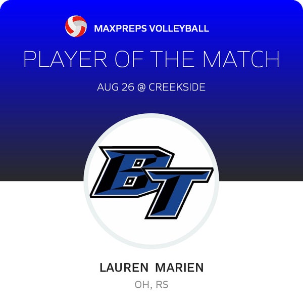 #6 Lauren Marien Player of the Game badge