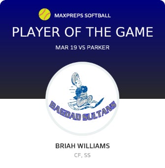 #2 Briah Williams Player of the Game badge