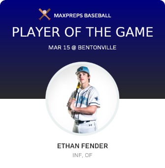 #4 ETHAN FENDER Player of the Game badge