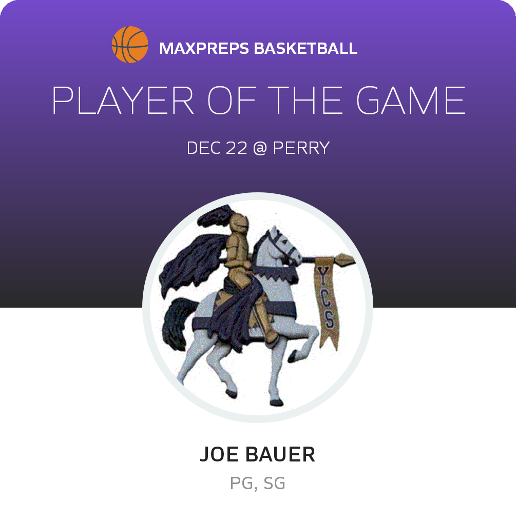 #1 Joe Bauer Player of the Game badge