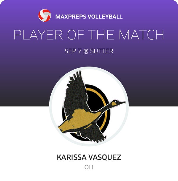 #11 Karissa Vasquez Player of the Game badge