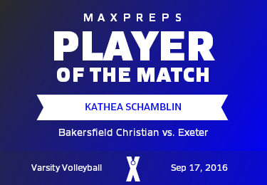 #3 Kathea Schamblin Player of the Game badge