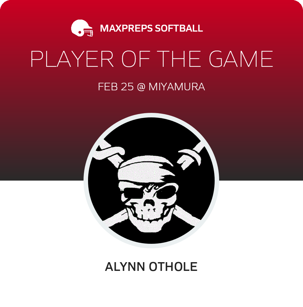 #10 Alynn Othole Player of the Game badge