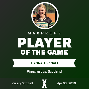 #13 Hannah Spinali Player of the Game badge