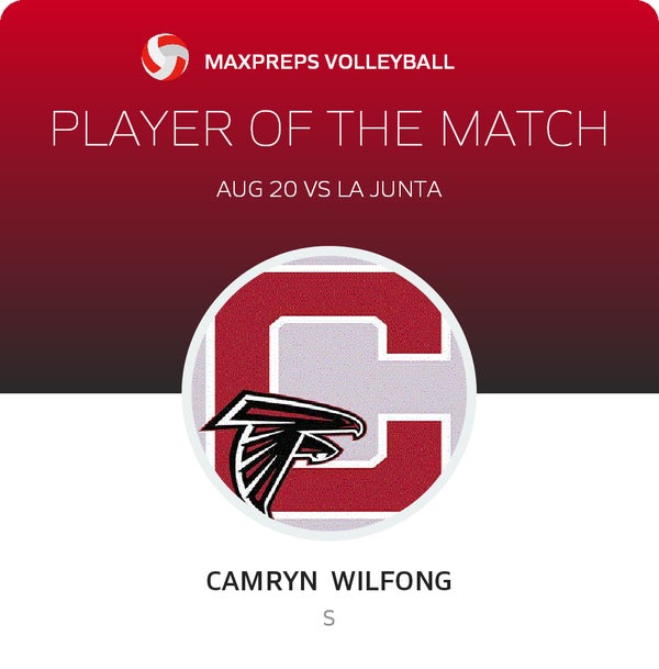 #10 Camryn Wilfong Player of the Game badge