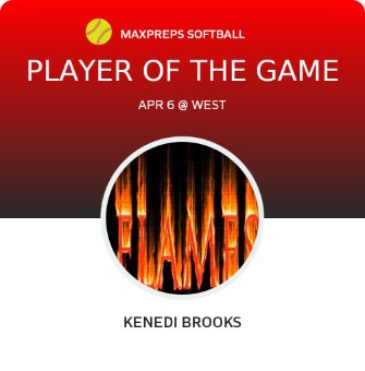 Kenedi Brooks Player of the Game badge
