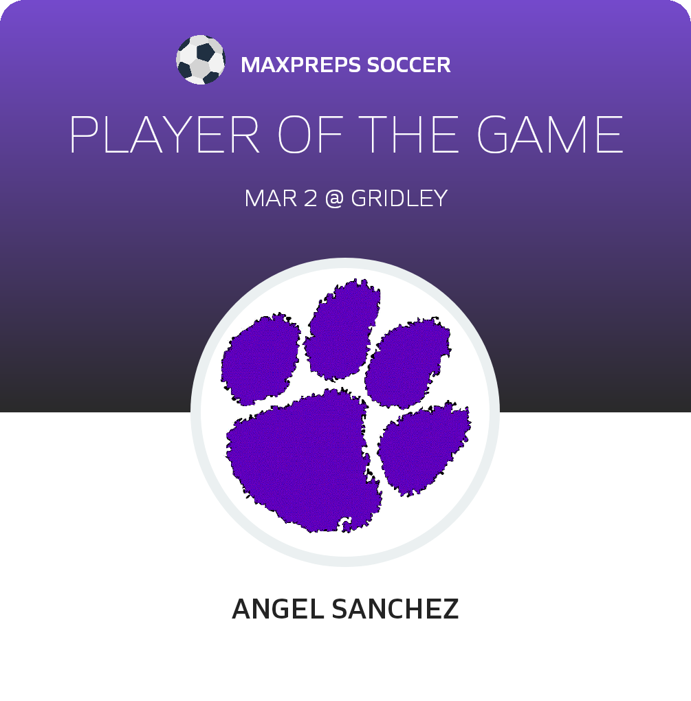 #14 Angel Sanchez Player of the Game badge
