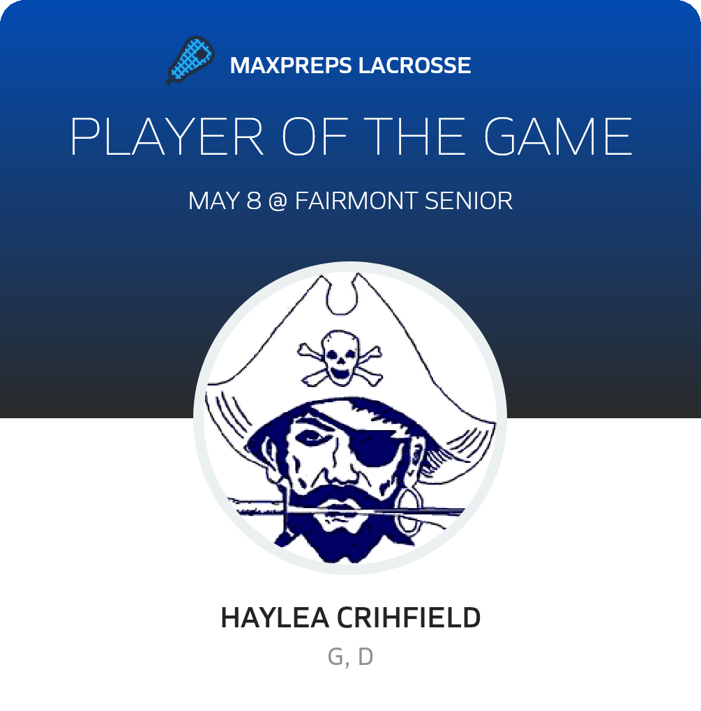 #46 Haylea Crihfield Player of the Game badge