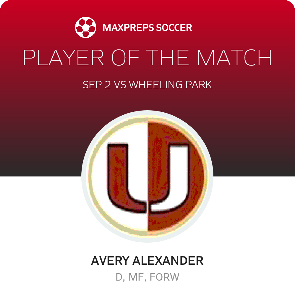 #9 Avery Alexander Player of the Game badge