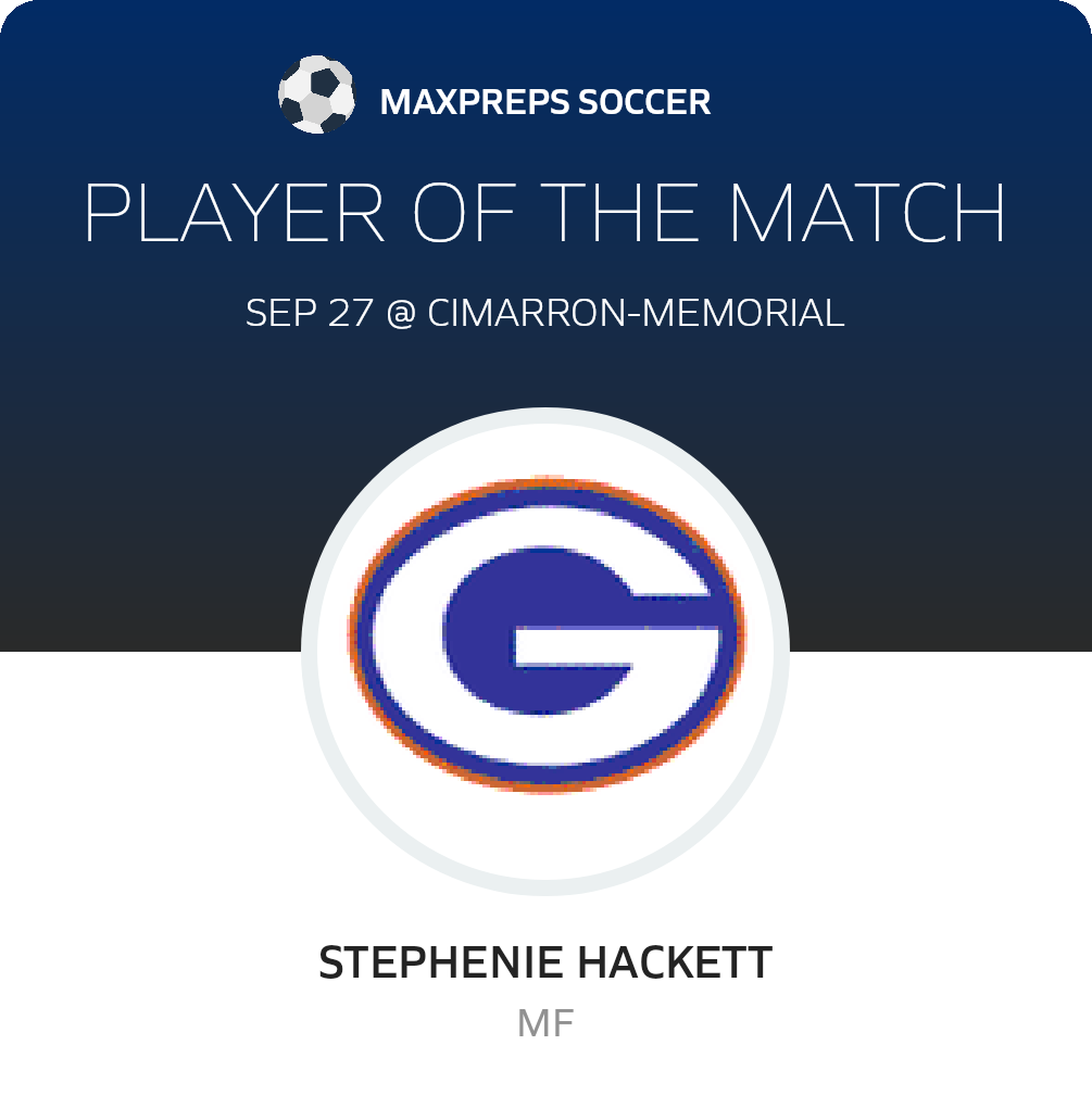 #10 Stephenie Hackett Player of the Game badge