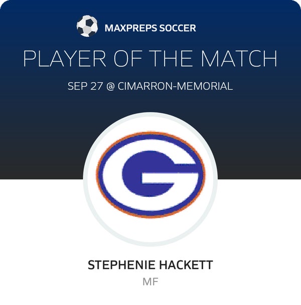 #10 Stephenie Hackett Player of the Game badge