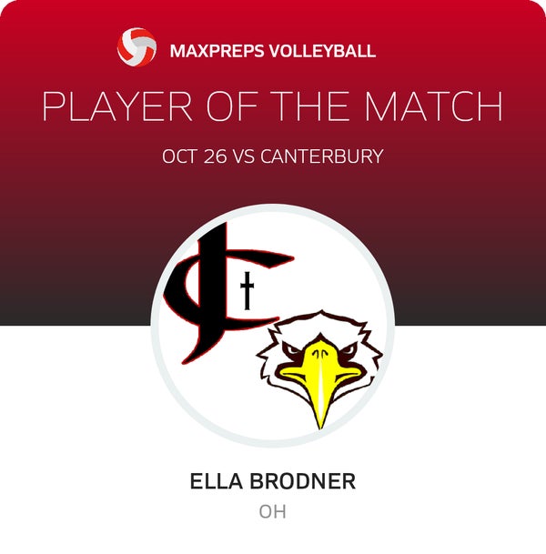 #1 Ella Brodner Player of the Game badge