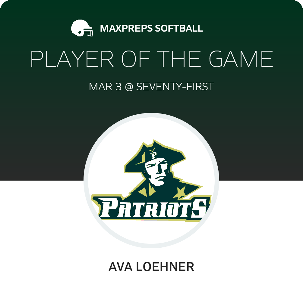 #6 Ava Loehner Player of the Game badge