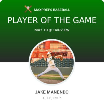 #13 Jake Manendo Player of the Game badge